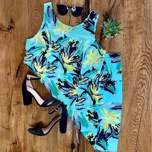 Pappagallo’s FloralPrinted Scuba Sleeveless Dress